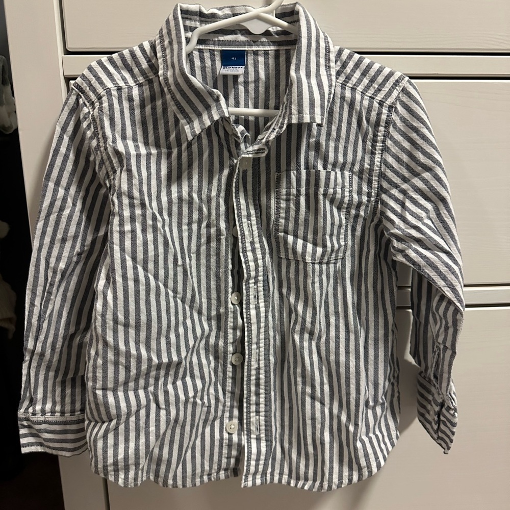 Old Navy Navy and White Striped Top